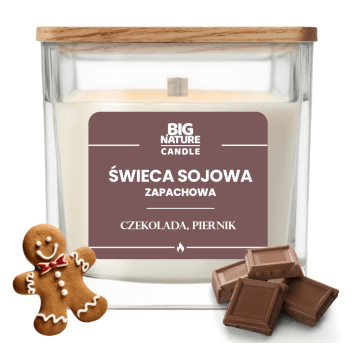 Świeca soj. zap. CZEKOLADA-PIERNIK 220g
