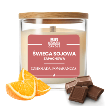 Świeca soj. zap. CZEKOLADA-POMARAŃCZA 225g