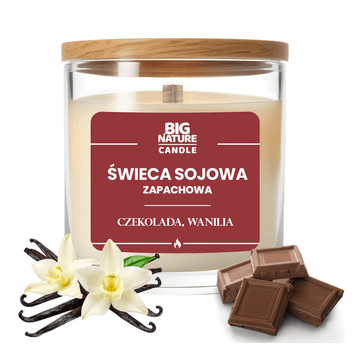 Świeca soj. zap. CZEKOLADA-WANILIA 155g