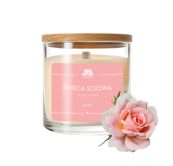 Świeca soj. zap. RÓŻA 215g