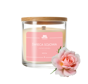 Świeca soj. zap. RÓŻA 215g