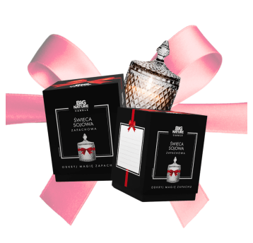 Świeca soj. zap. RÓŻA 240g PREZENT