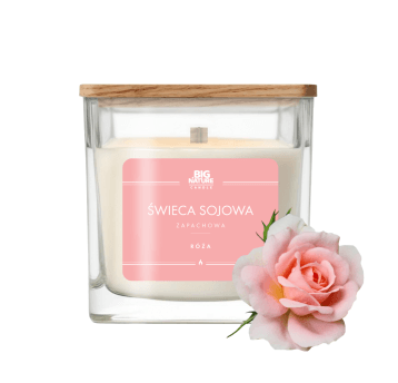 Świeca soj. zap. RÓŻA 450g