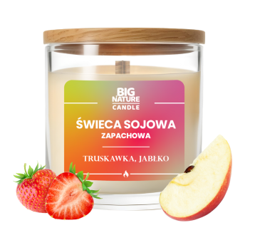 Świeca soj. zap. TRUSKAWKA-JABŁKO 155g