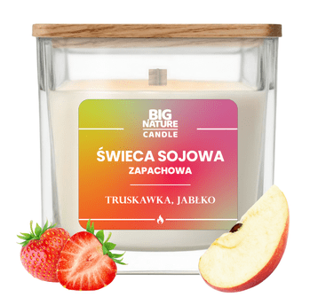 Świeca soj. zap. TRUSKAWKA-JABŁKO 220g