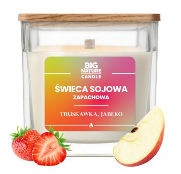 Świeca soj. zap. TRUSKAWKA-JABŁKO 220g