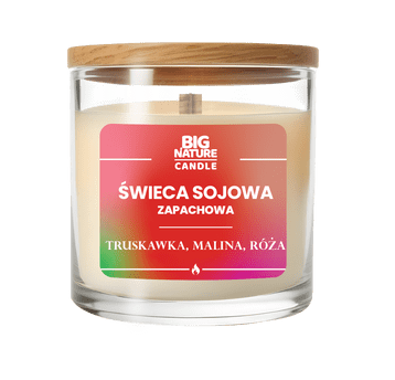 Świeca soj. zap. TRUSKAWKA-MALINA-RÓŻA 155g