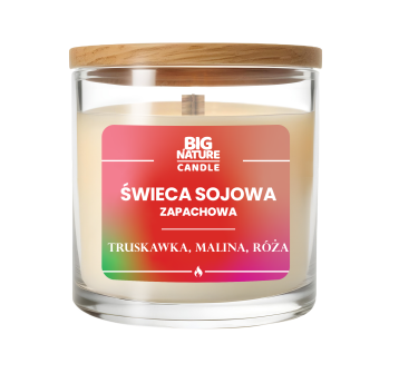 Świeca soj. zap. TRUSKAWKA-MALINA-RÓŻA 155g