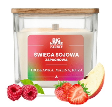 Świeca soj. zap. TRUSKAWKA-MALINA-RÓŻA 220g