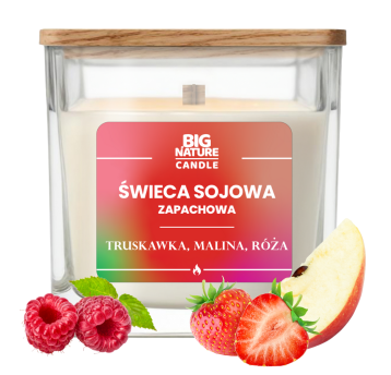 Świeca soj. zap. TRUSKAWKA-MALINA-RÓŻA 220g