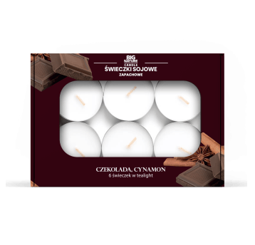 Świeczki soj. zap. teal. CZEKOLADA-CYNAMON 60g
