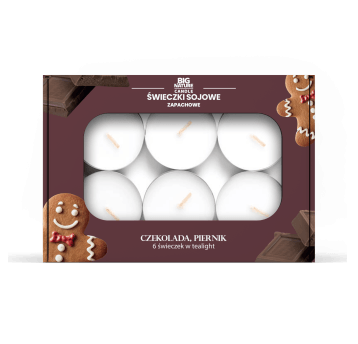 Świeczki soj. zap. teal. CZEKOLADA-PIERNIK 60g