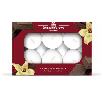 Świeczki soj. zap. teal. CZEKOLADA-WANILIA 60g