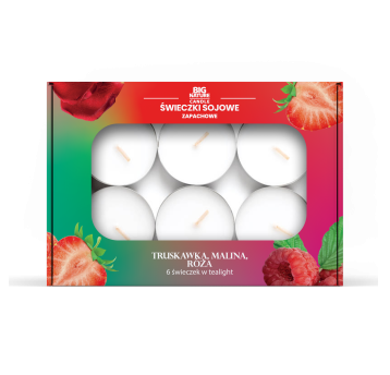 Świeczki soj. zap. teal. TRU-MALINA-RÓŻA 60g