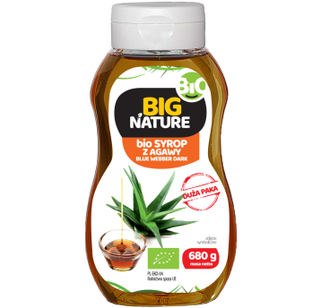 Syrop z agawy blue webber dark bio 680g Duża Paka