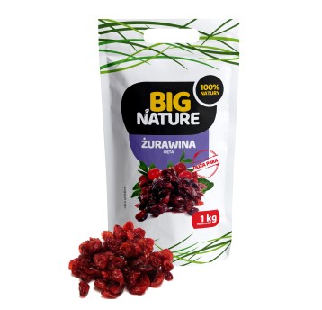 Żurawina suszona cięta 1000g Duża Paka